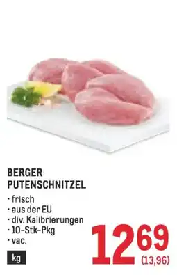 Metro Berger putenschnitzel Angebot