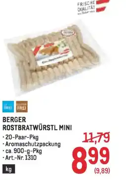 Metro Berger rostbratwürstl mini Angebot