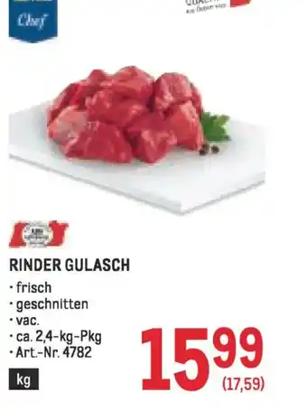 Metro Rinder gulasch Angebot
