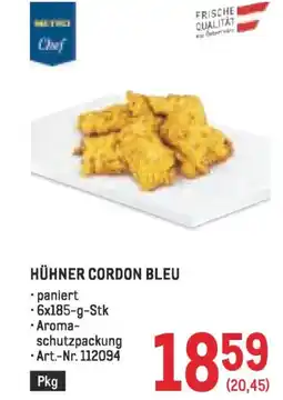 Metro Hühner cordon bleu Angebot