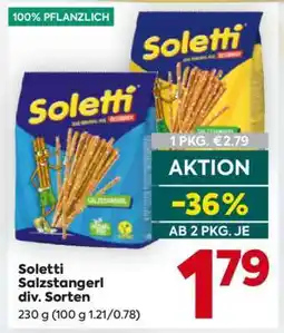 Billa Soletti Salzstangerl div. Sorten Angebot