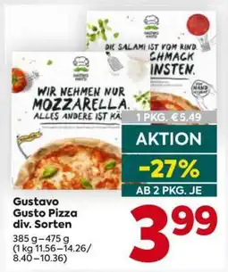 Billa Gustavo Gusto Pizza div. Sorten Angebot