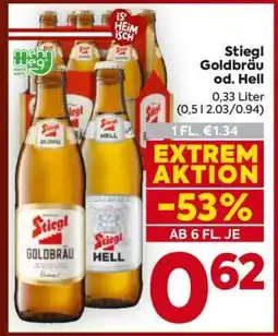 Billa Stiegl Goldbräu od. Hell Angebot