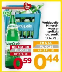 Billa Waldquelle Mineralwasser spritzig od. sanft Angebot