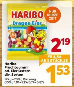 Billa Haribo Fruchtgummi od. Eier Ostern div. Sorten Angebot