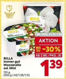 Billa BILLA immer gut Mozzarella od. Mini Angebot