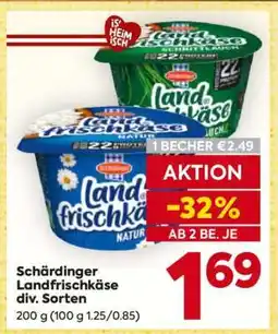 Billa Schärdinger Landfrischkäse div. Sorten Angebot
