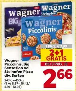 Billa Wagner Piccolinis, Big Sensation od. Steinofen Pizza div. Sorten Angebot