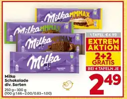 Billa Milka Schokolade div. Sorten Angebot