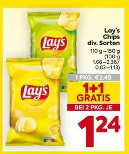 Billa Lay’s Chips div. Sorten Angebot