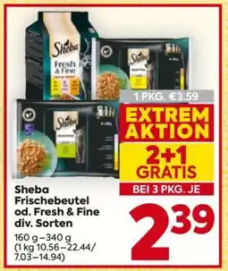 Billa Sheba Frischebeutel od. Fresh&Fine div. Sorten Angebot