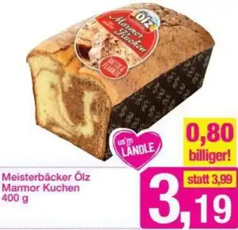 Sutterlüty Meisterbäcker Ölz Marmor Kuchen 400g Angebot