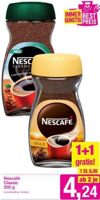 Sutterlüty Nescafe Classic 200 g Angebot