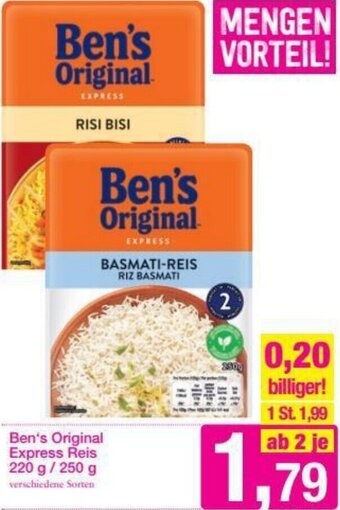Sutterlüty Ben's Original Express Reis 220/250g Angebot