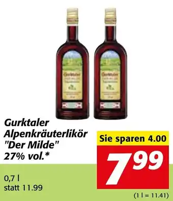 Strasser Markt Gurktaler Alpenkrauterlikor "Der Milde" 27% vol. Angebot
