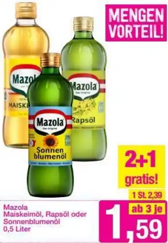 Sutterlüty Mazola Maiskeimöl , Rapsöl Oder Sonnenblumenöl 0,5 Liter Angebot