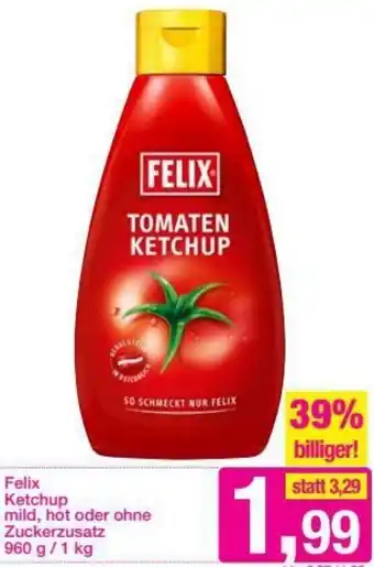 Sutterlüty Felix Ketchup Mild, Hot Oder Ohne Zuckerzusatz 960g/1kg Angebot