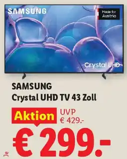 Lidl SAMSUNG Crystal UHD TV 43 Zoll Angebot