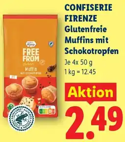 Lidl CONFISERIE FIRENZE Glutenfreie Muffins mit Schokotropfen Angebot