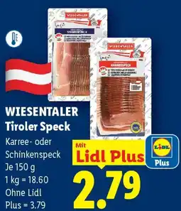 Lidl WIESENTALER Tiroler Speck Angebot