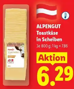 Lidl ALPENGUT Toastkäse in Scheiben Angebot
