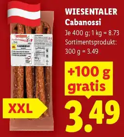 Lidl WIESENTALER Cabanossi Angebot