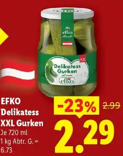 Lidl EFKO Delikatess XXL Gurken Angebot