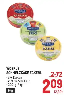 Metro Woerle schmelzkäse eckerl Angebot