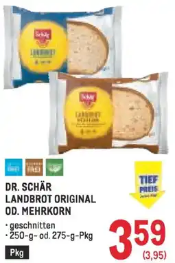 Metro Dr. schär landbrot original od. mehrkorn Angebot