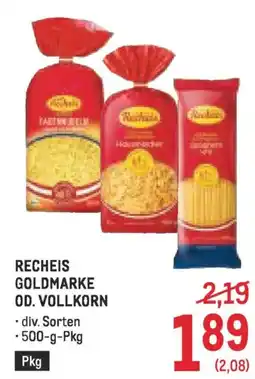 Metro Recheis goldmarke od. vollkorn Angebot