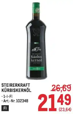 Metro Steirerkraft kürbiskernöl Angebot