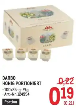Metro Darbo honig portioniert Angebot