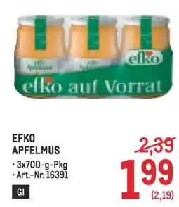 Metro Efko apfelmus Angebot