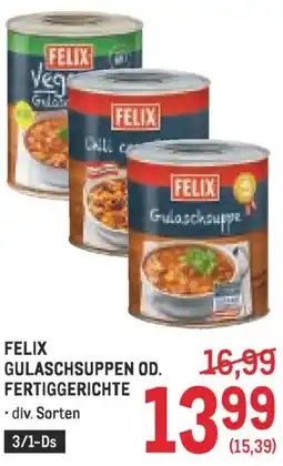 Metro Felix gulaschsuppen od. fertiggerichte Angebot