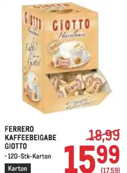 Metro Ferrero kaffeebeigabe giotto Angebot