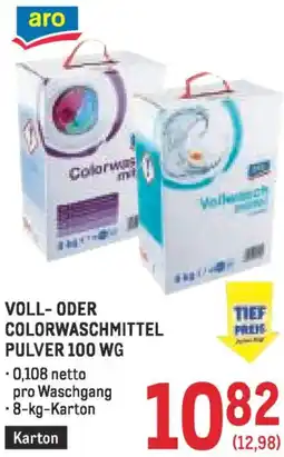 Metro Voll- oder colorwaschmittel pulver 100 wg Angebot