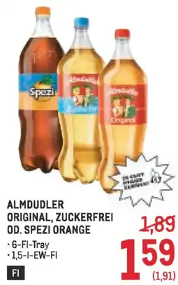 Metro Almdudler original, zuckerfrei od. spezi orange Angebot