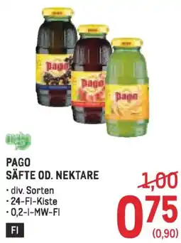 Metro Pago säfte od. nektare Angebot