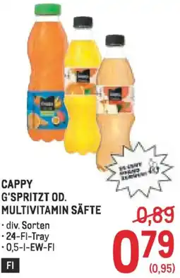 Metro Cappy g'spritzt od. multivitamin säfte Angebot