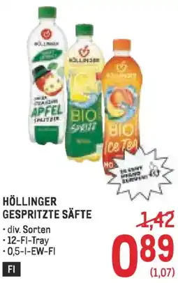 Metro Höllinger gespritzte säfte Angebot