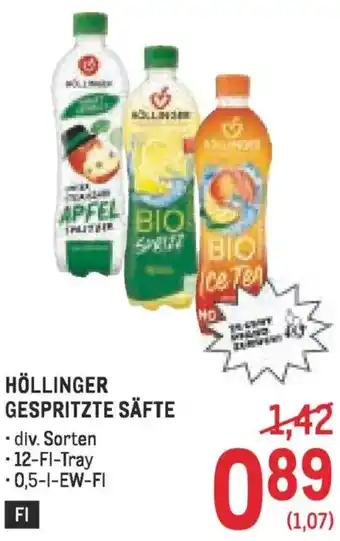 Metro Höllinger gespritzte säfte Angebot