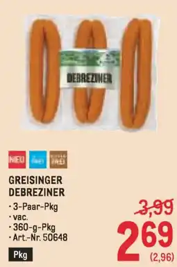 Metro Greisinger debreziner Angebot