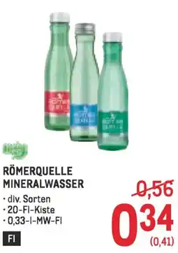 Metro Römerquelle mineralwasser Angebot