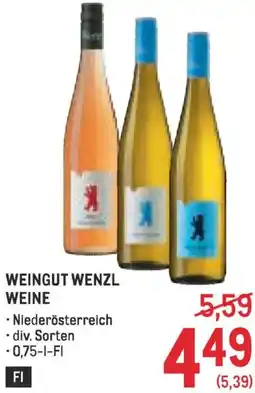 Metro Weingut wenzl weine Angebot
