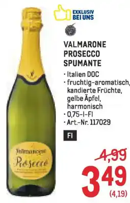 Metro Valmarone prosecco spumante Angebot