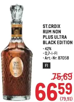 Metro St.croix rum non plus ultra black edition Angebot