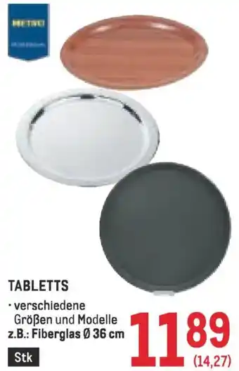 Metro Tabletts Angebot