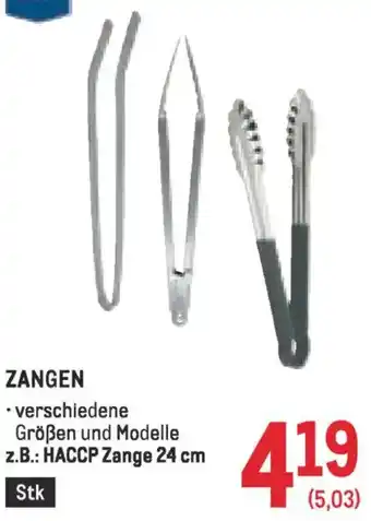 Metro Zangen Angebot