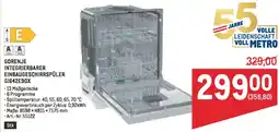 Metro Gorenje integrierbarer einbaugeschirrspüler GI642E90X Angebot