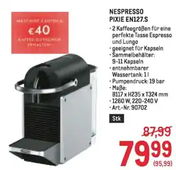 Metro Nespresso pixie EN127.S Angebot